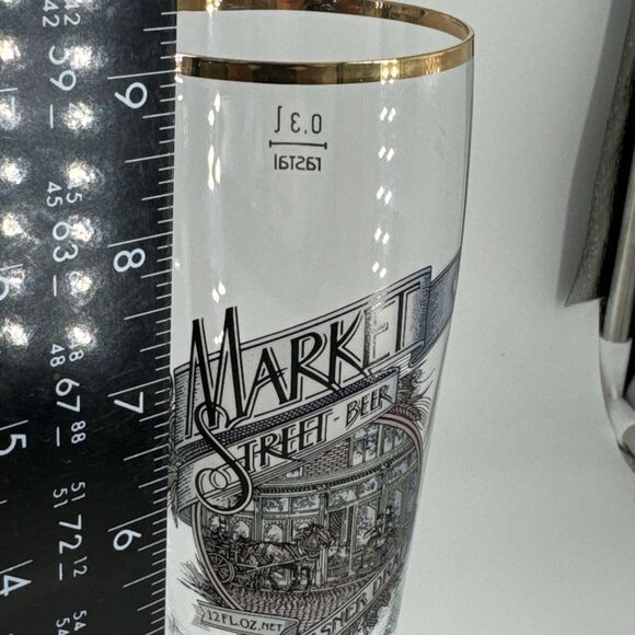 Beer Liquor Glasses Lot of 5 Market St Seagrams Kriek King Stefans FREE SHIPPING - Picture 13 of 16